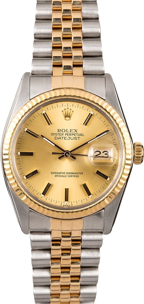 homage rolex two tone 16013 datejust|rolex datejust 16013 price.